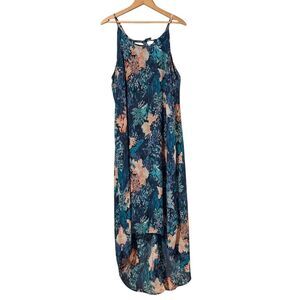 Old Navy Women's XL Floral Hi-Lo Trapeze Maxi Dress Multicolor Boho